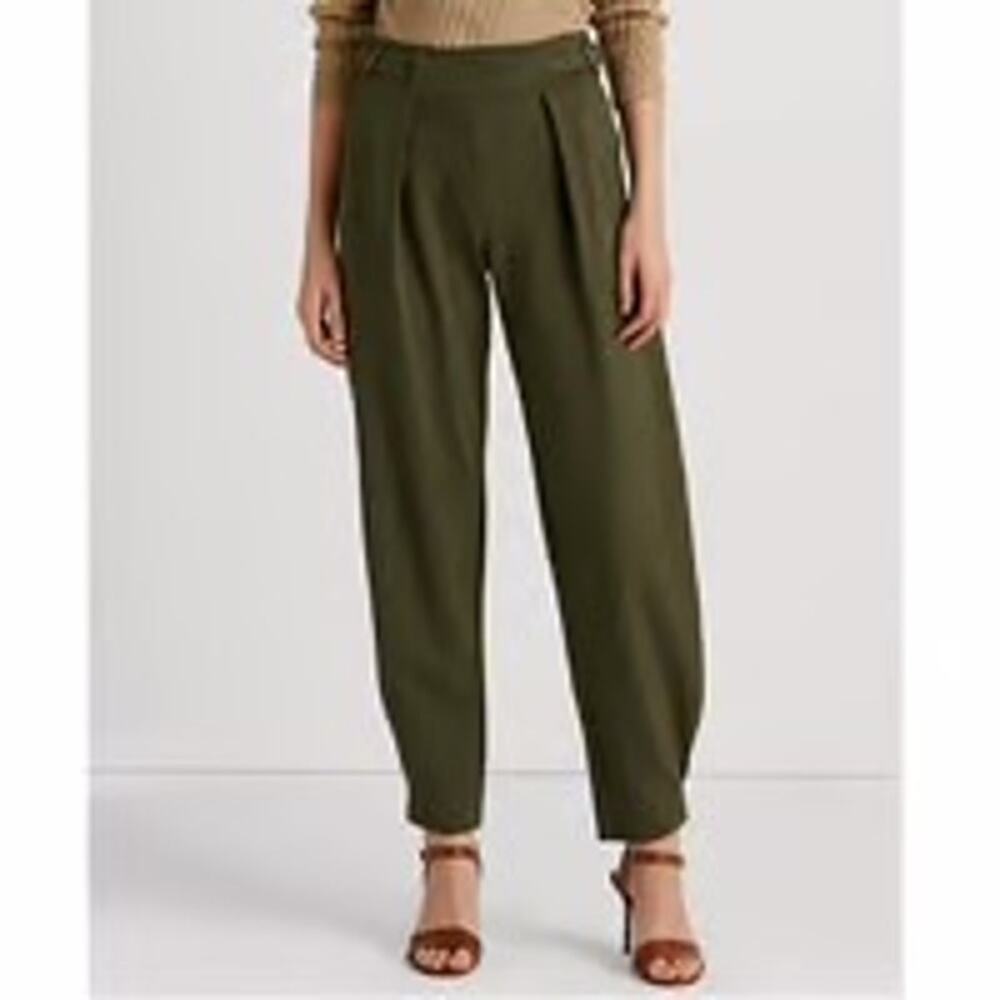 Lauren Ralph Lauren Equestrian cotton spandex olive green Chinos size 16 Vintage